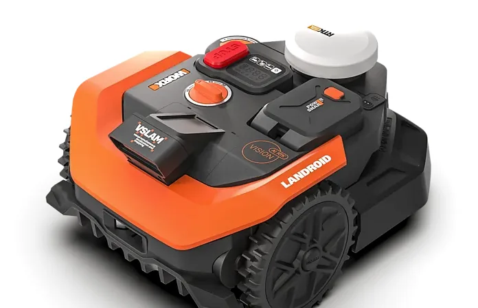 Worx Landroid Vision Cloud (WR303E bis WR308E) von schräg vorne